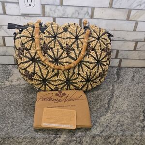 Patricia Nash Straw Palmarola Straw Bamboo Handle Bag